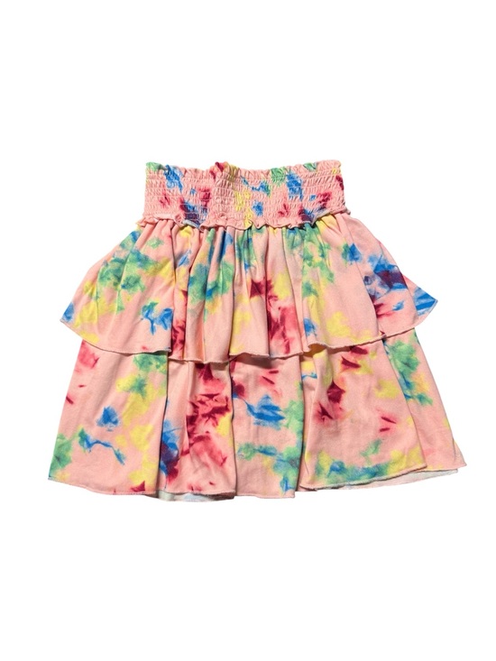 Other - Btween Girls Tie Dye Tiered Ruffle Skirt Pink Multicolor Size 10